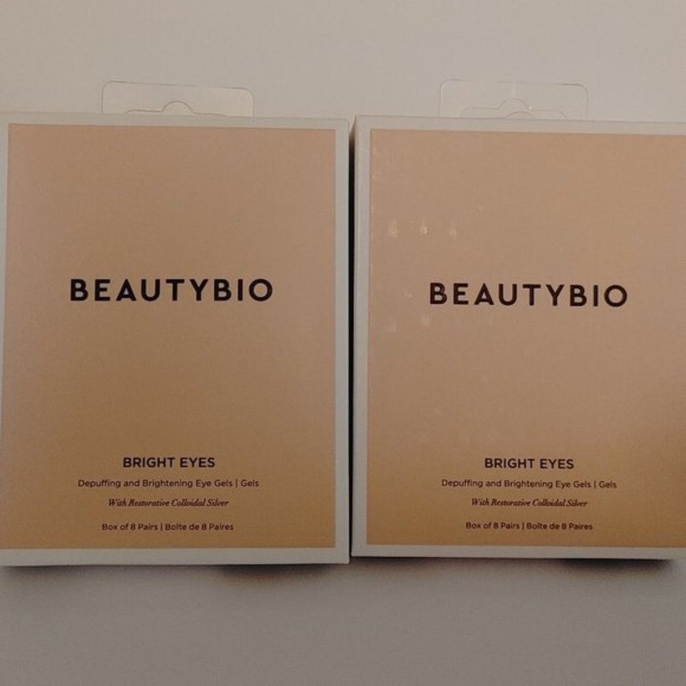 BeautyBio Bright Eyes Depuffing And Brightening Eye Gels 2 Boxes 16 PAIRS Total